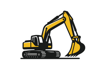 Excavator working at a construction site during daylight hours with clear blue sky