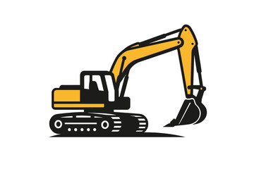 Excavator operating on construction site during daylight hours in an urban area enhancing infrastructure development