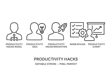 Productivity hacks for maximizing efficiency in work and personal projects with clear strategies and visual tools