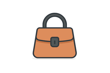 Stylish orange handbag with a sleek design displayed on a clean background