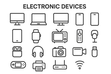Collection of electronic devices showcasing modern technology in various formats and functions