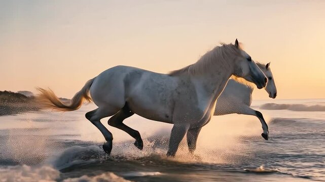 horse on the beach