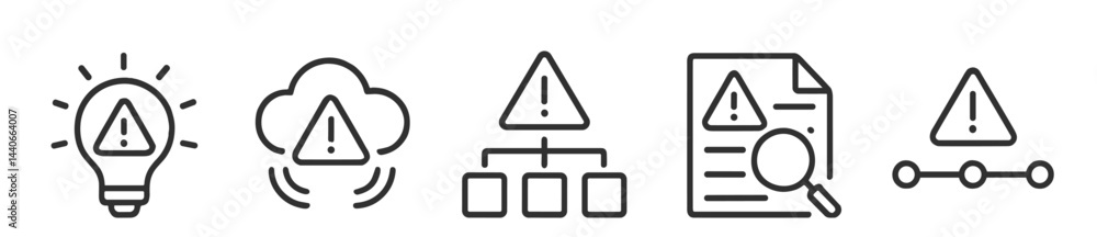 Poster creating a visual representation of warning signs related to hazards in a technological environment