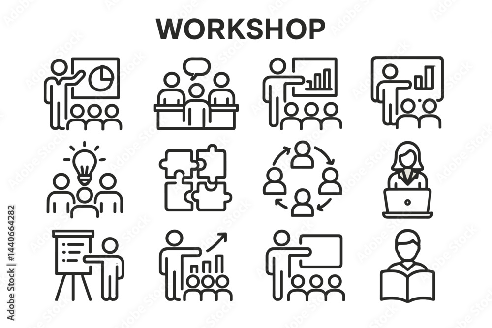 Poster workshop showcasing various educational activities and group interactions aimed at skill development