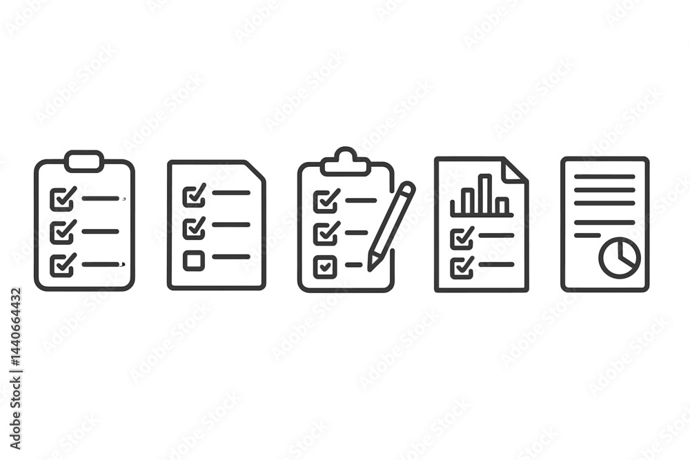 Aufkleber various checklist designs showcasing organization and planning tools for efficient task management