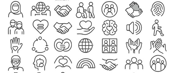 Diverse community symbols representing unity, support, and connection in a collaborative setting