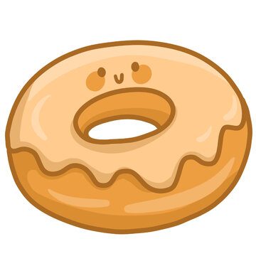 vector illustration of a cute donut