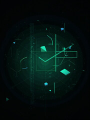 abstract radar screen