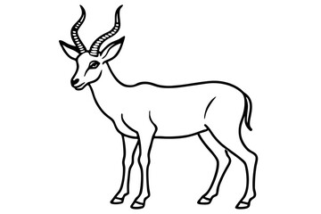 Stylized Markhor Sketch