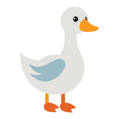 Cute cartoon duckling vector illustration for childrens designs and educational material