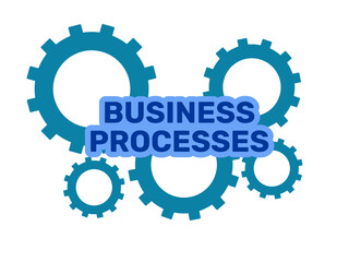 Business processes inscription on the background of gears vector
Vector icon business processes with gears