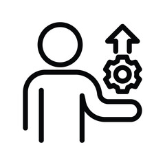 8 skill development line icon illustration vector graphic.eps