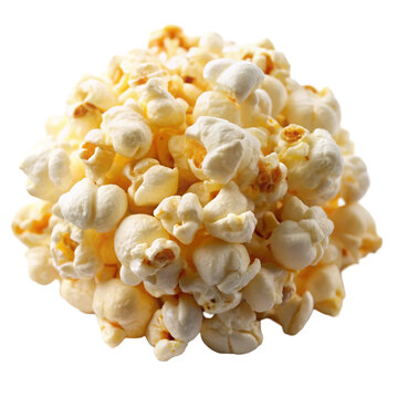popcorn on white background