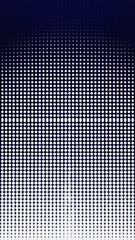 Minimalist dotted grid over dark navy blue fading into soft black Tech template,