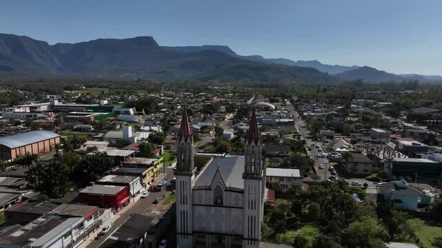 City of Praia Grande in Santa Catarina. Aparados da Serra. Aerial view.