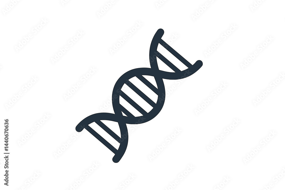 Poster structure of a dna double helix illustrating genetic coding and biological information in modern sci
