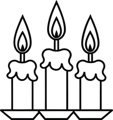 silhouette of waisak celebration candles simple on (5).eps
