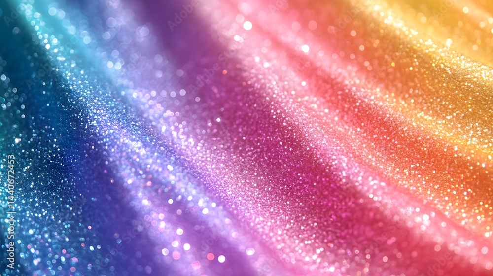 Poster chromatic brilliance: an abstract close-up reveals a symphony of colors. the radiant texture shines 
