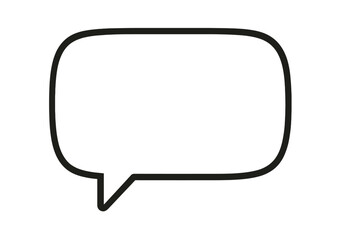 Naklejka premium Empty speech bubble representing conversation, dialogue, and communication without specific content in a minimalist style