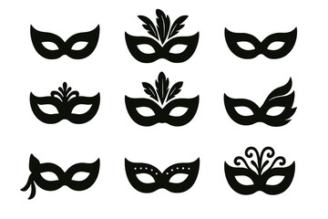 Collection of masquerade masks showcasing diverse designs ideal for festive occasions or themed events