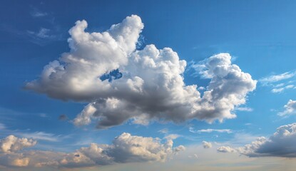 Fototapeta premium Fluffy clouds in a blue sky