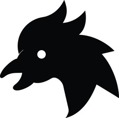 Fototapeta premium sharp chicken head logo silhouette (1).eps