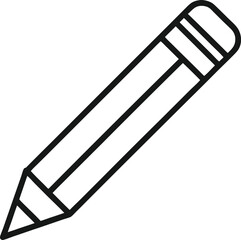 Outline icon of a pencil, Pencil Icon Flat Design.