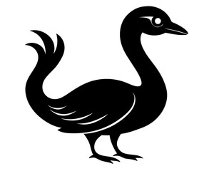 Snake Bird Vector Illustration | Snake Bird Silhouette SVG Design