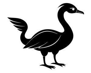 Snake Bird Vector Illustration | Snake Bird Silhouette SVG Design