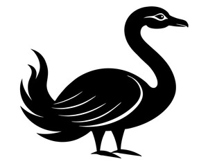 Snake Bird Vector Illustration | Snake Bird Silhouette SVG Design