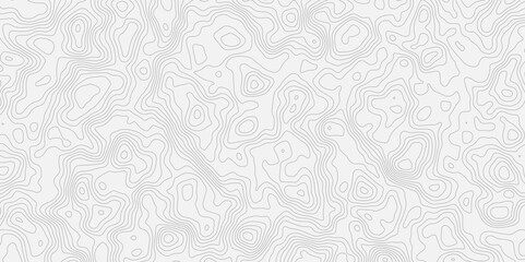 topographic white and grey light wave line topo map contour modern design white background. Wavy topography geography design map, texture, line, adventure, mountain,  vector illustration.