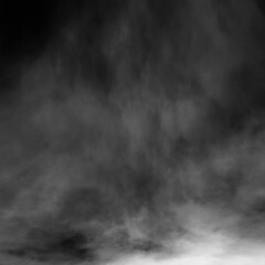 smoke fog on black background