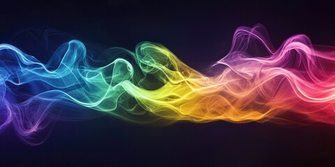 Obraz premium Smoky, atmospheric light refraction with dreamy rainbow tints.