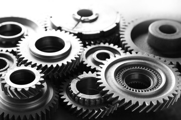Assorted steel cogs
