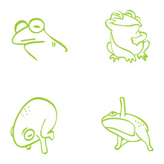 Adorable frog symbol logo, this logo features a frog character full of personality