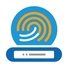 Biometric authentication system fingerprint scanner security technology and data protection concept