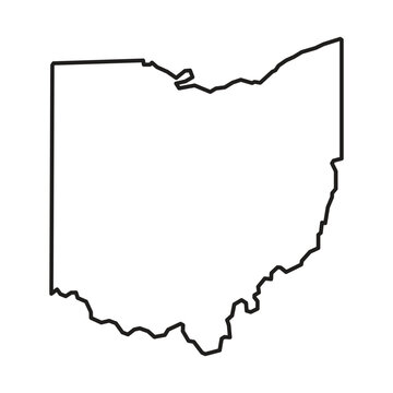 Ohio State Outline Map Vector Illustration