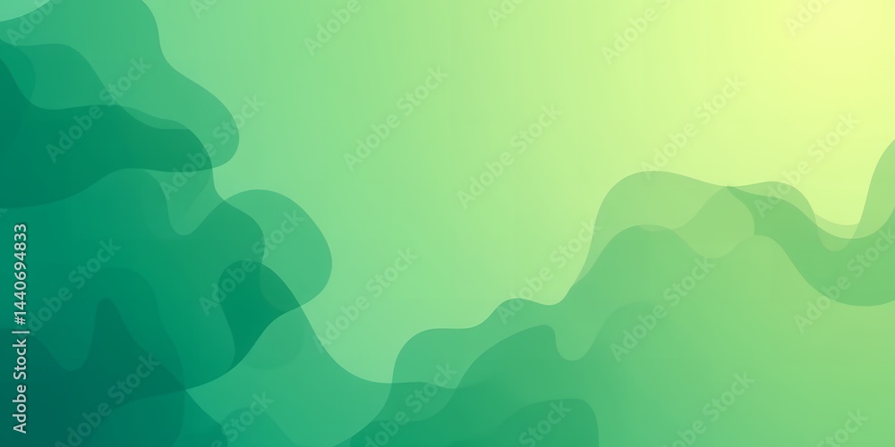Poster abstract gradient background with shades of green and yellow creating a soft and wavy effect