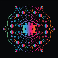 Minimalist Round Mandala Pattern