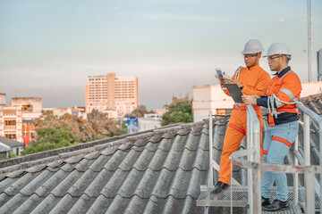 Telecommunication Engineers Working on 5G Tower,Technicians Climbing High Telecom Poles,Ensuring Network Maintenance with Safety Equipment