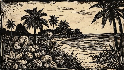 palm tree on the beach