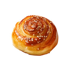 Bun isolated on transparent background