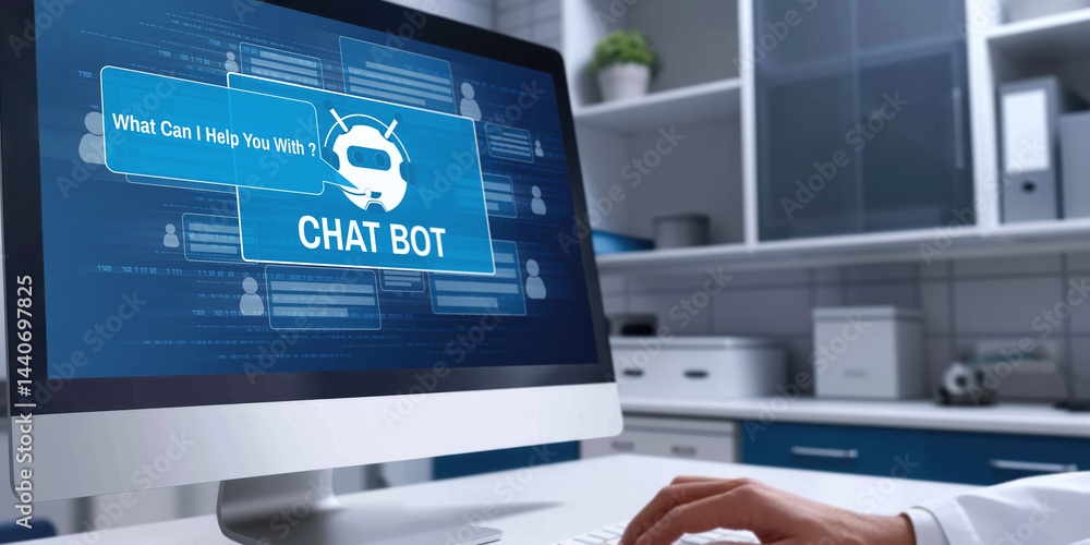 Poster chatbot software application for brisk online business that automatically reply to customer question