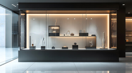 Modern minimalist museum display case