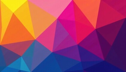 Obraz premium Geometric abstract shapes with vibrant color gradients, wallpaper, interior, texture