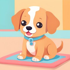 the cute of baby dog