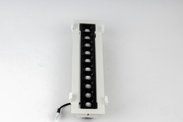 Linear magnetic light track Fixture Isolated on White Background

