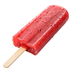 red ice cream isolated on transparent background