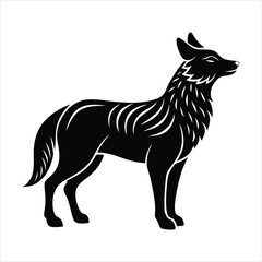 Gradient animal silhouette vector illustration.