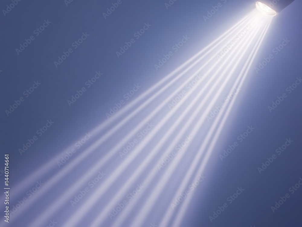 Aufkleber illuminating radiance a captivating spotlight casting bright beams on a subtle blue backdrop creatin